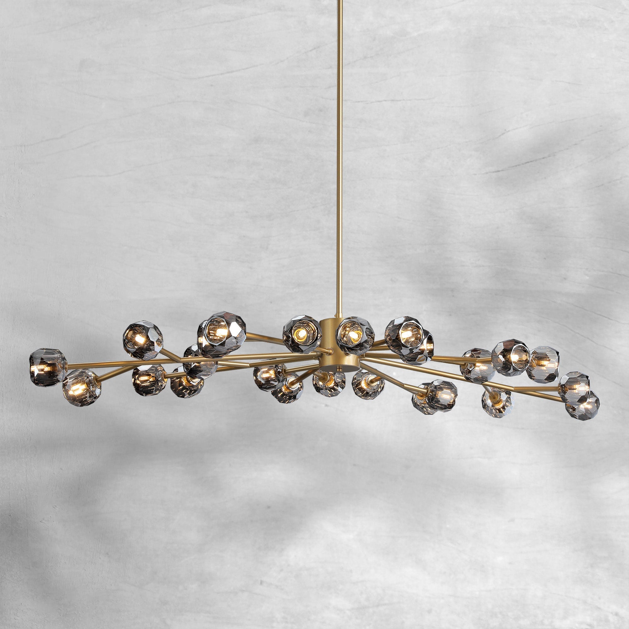 Billfz De Crystal Glass Round Chandelier 24"36"48"60"72"