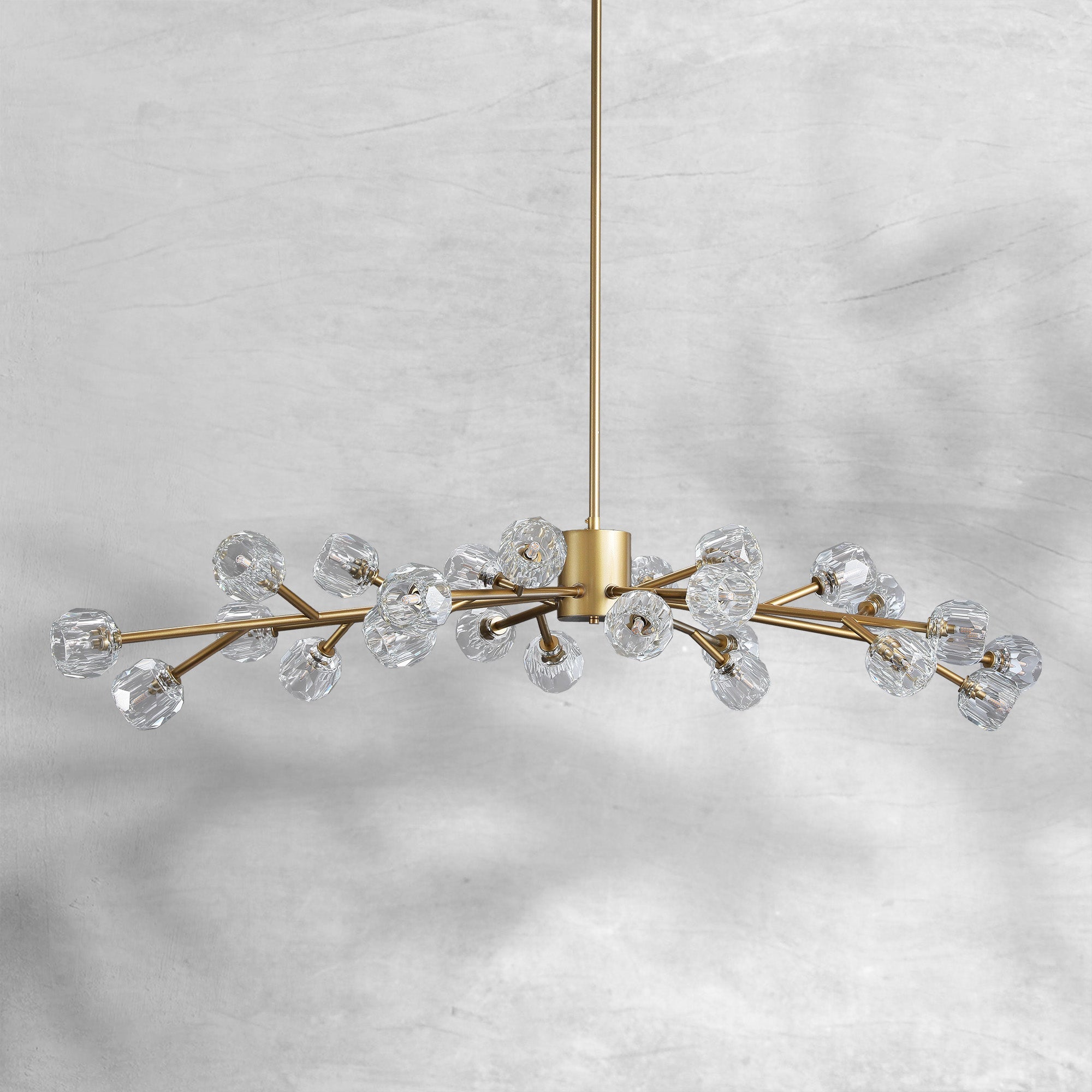 Billfz De Crystal Glass Round Chandelier 24"36"48"60"72"
