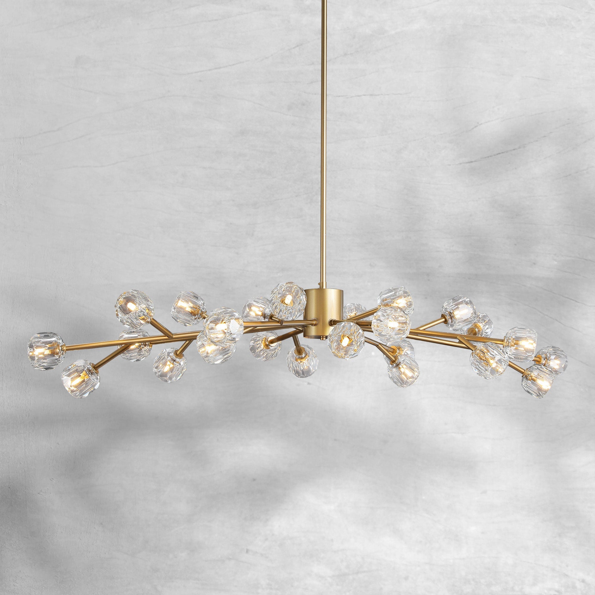 Billfz De Crystal Glass Round Chandelier 24"36"48"60"72"