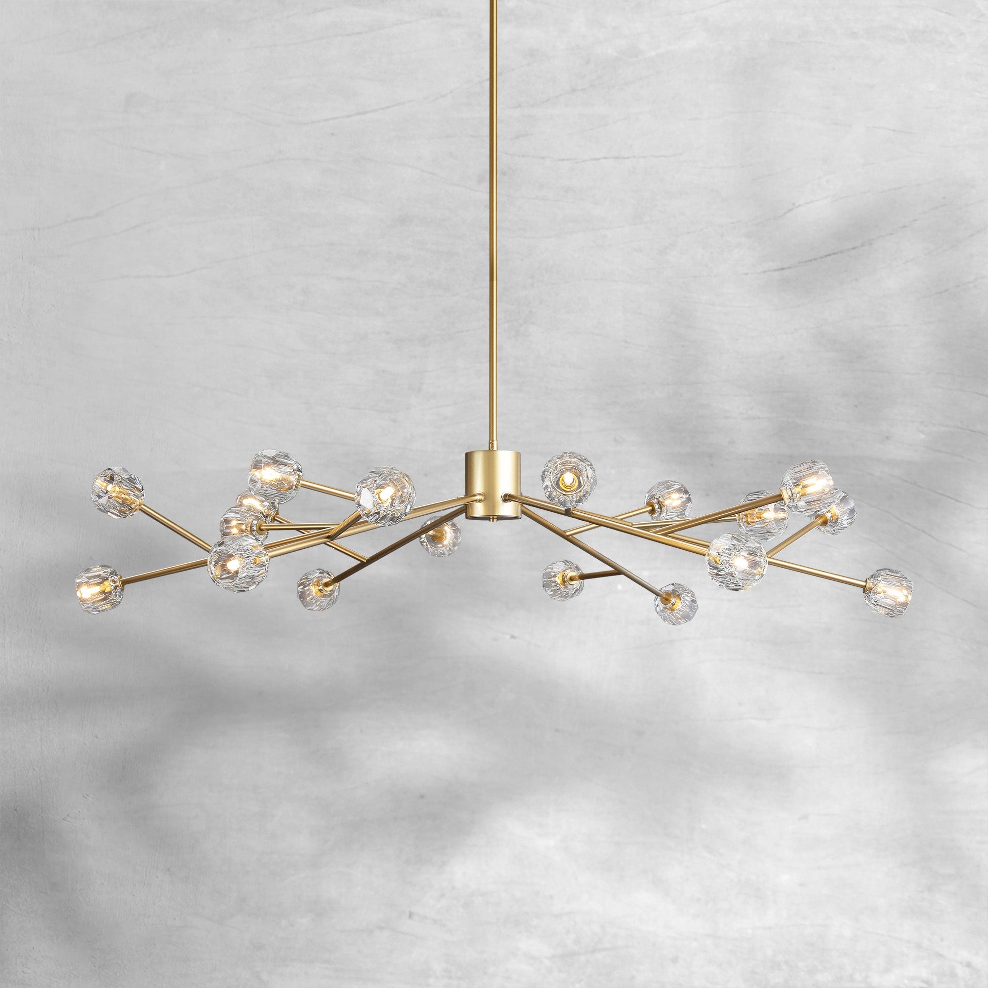 Billfz De Crystal Glass Round Chandelier 24"36"48"60"72"