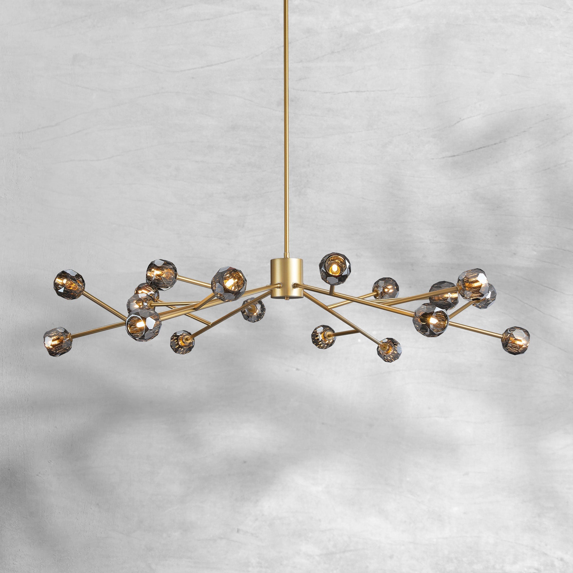 Billfz De Crystal Glass Round Chandelier 24"36"48"60"72"