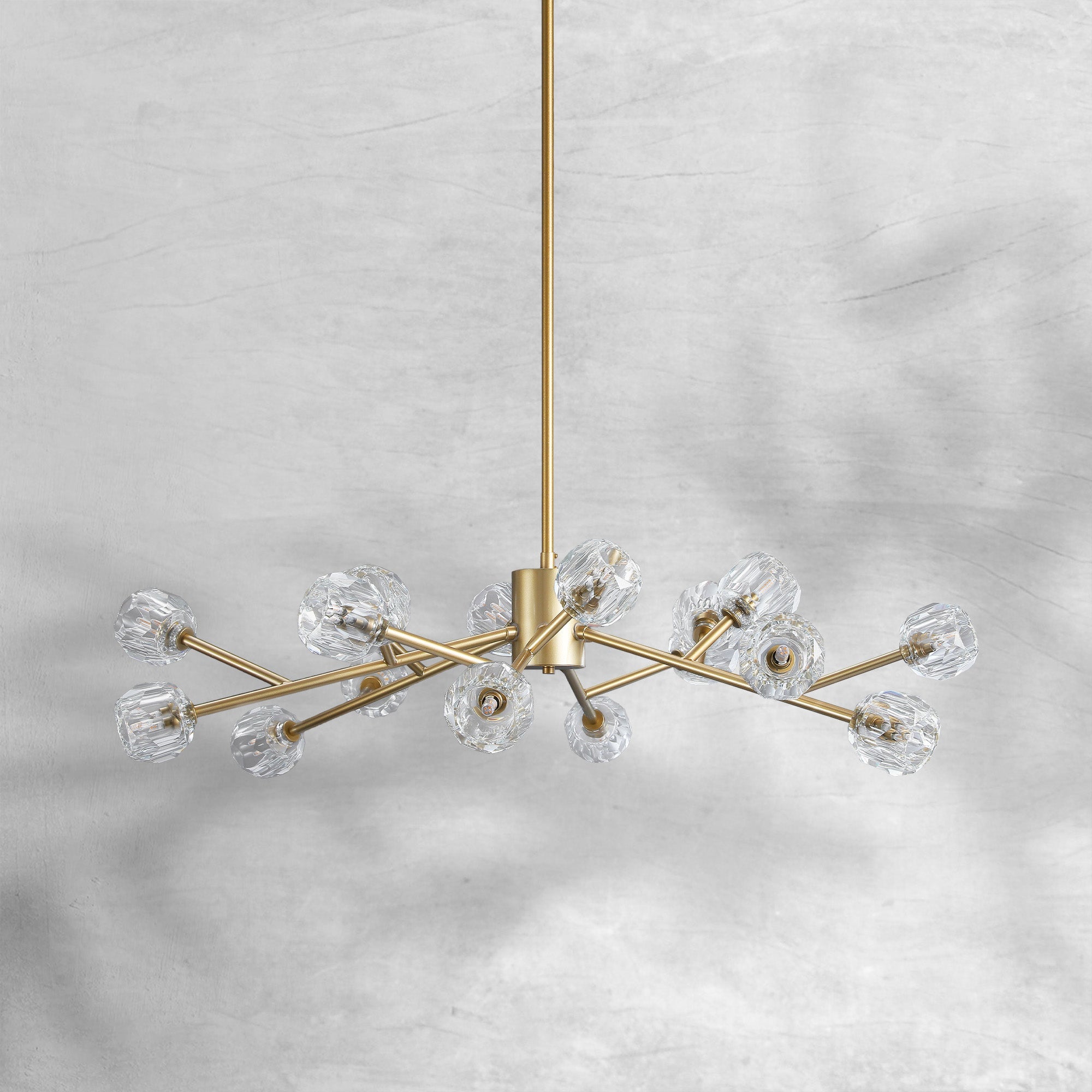Billfz De Crystal Glass Round Chandelier 24"36"48"60"72"