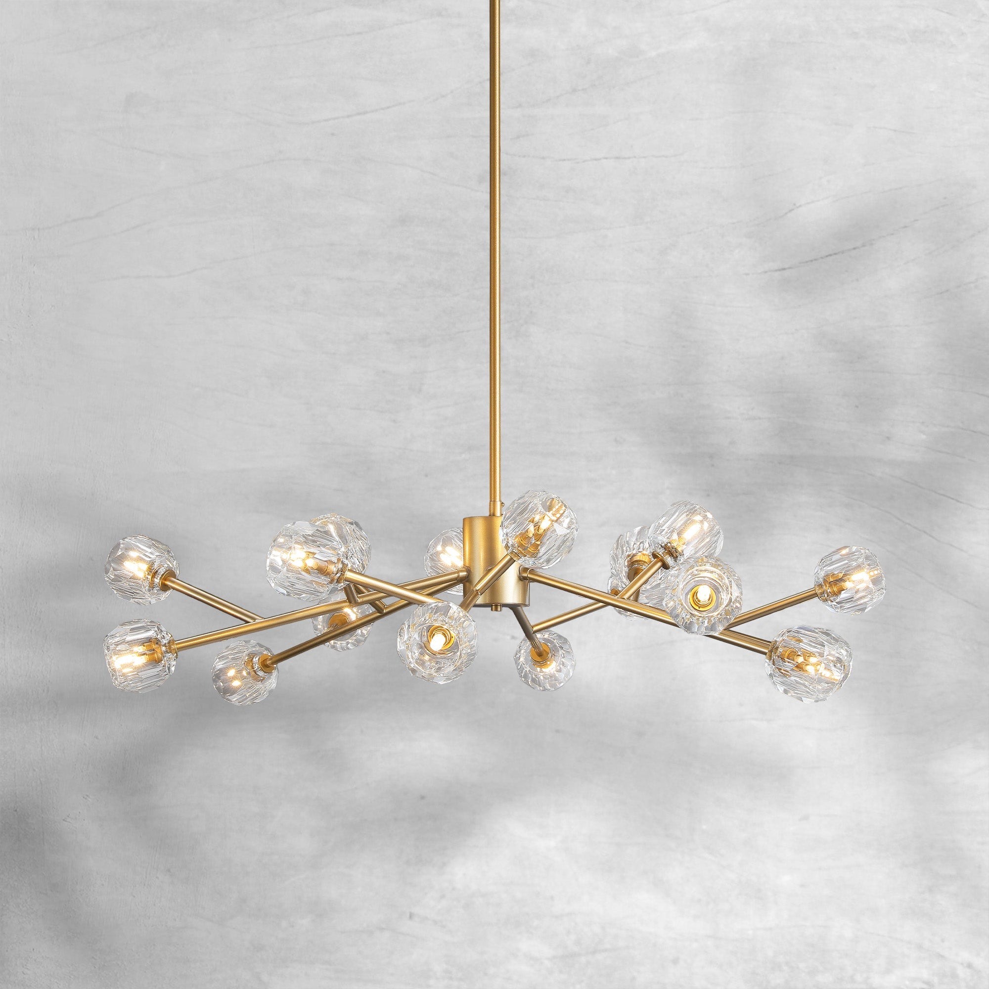 Billfz De Crystal Glass Round Chandelier 24"36"48"60"72"