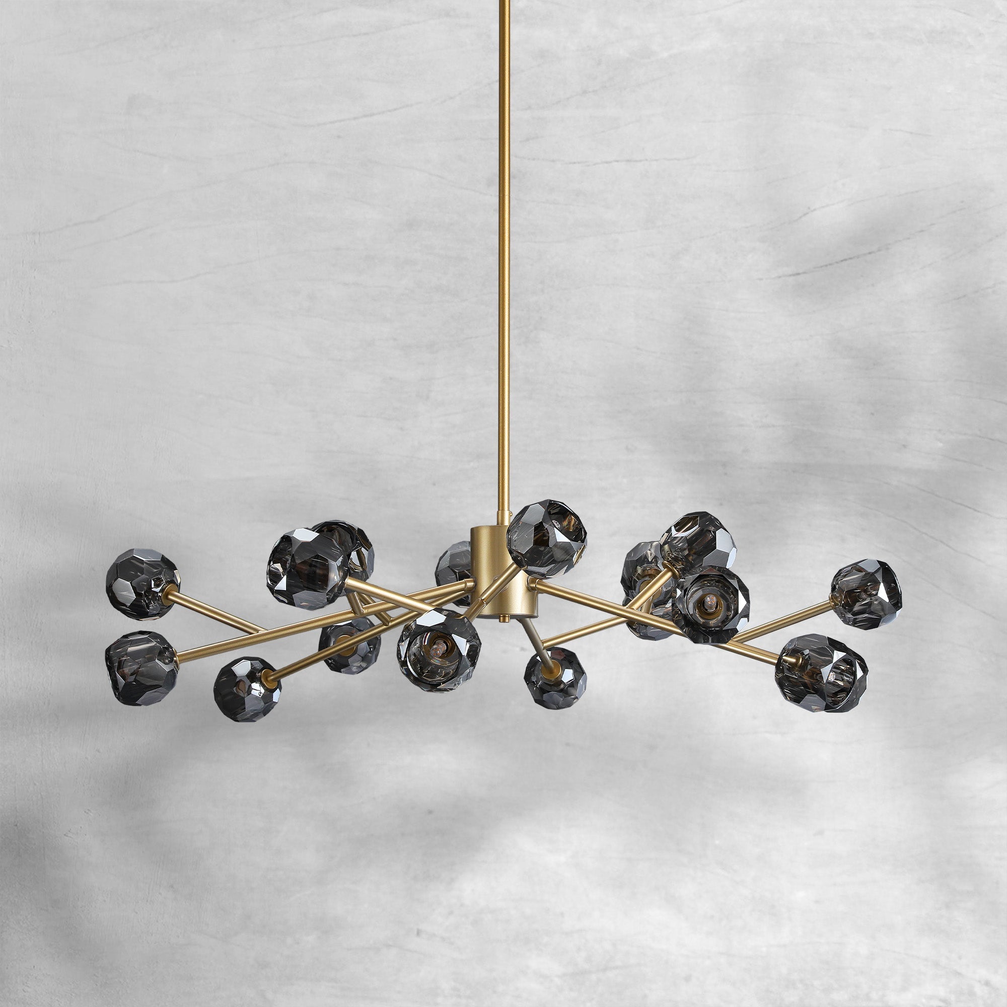 Billfz De Crystal Glass Round Chandelier 24"36"48"60"72"