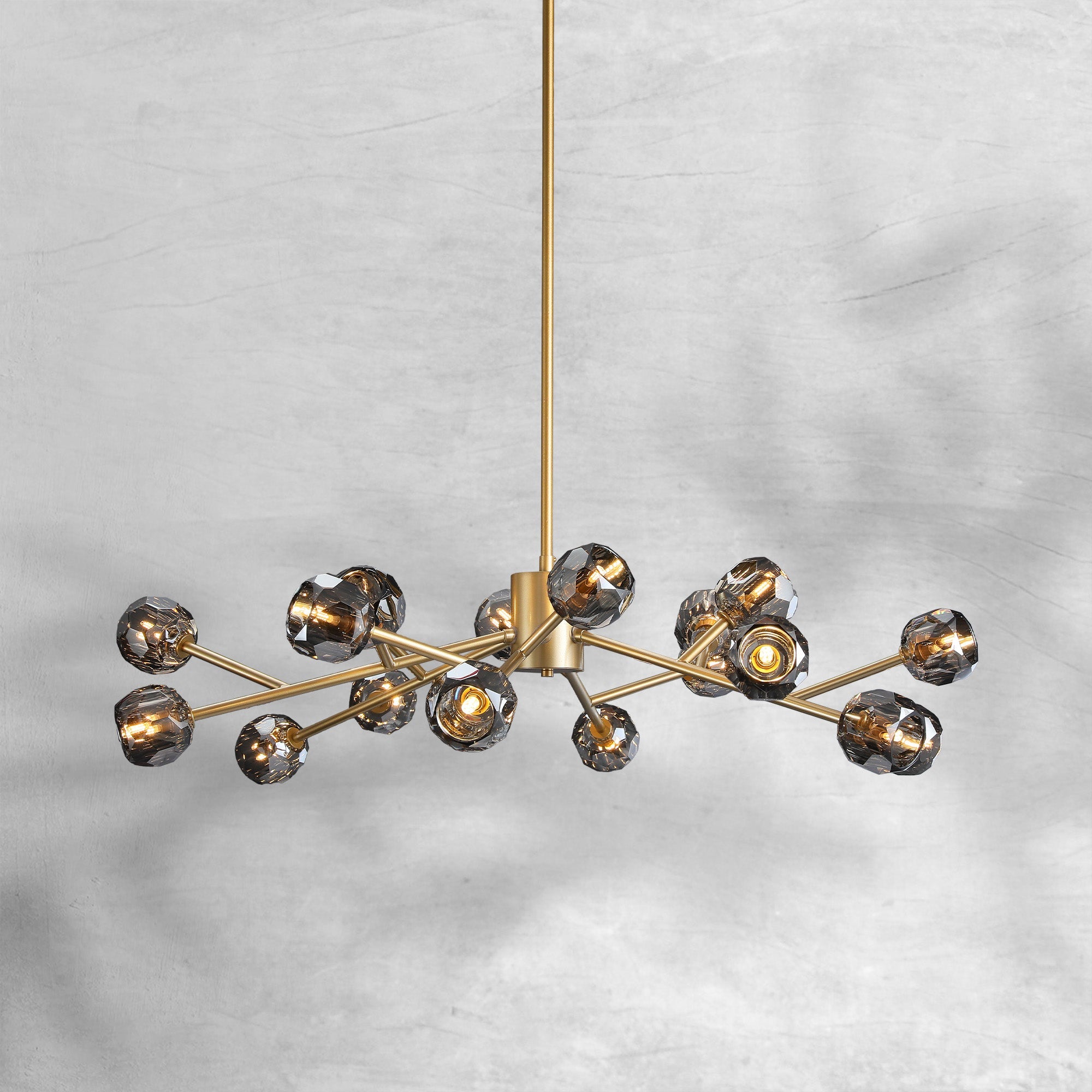 Billfz De Crystal Glass Round Chandelier 24"36"48"60"72"