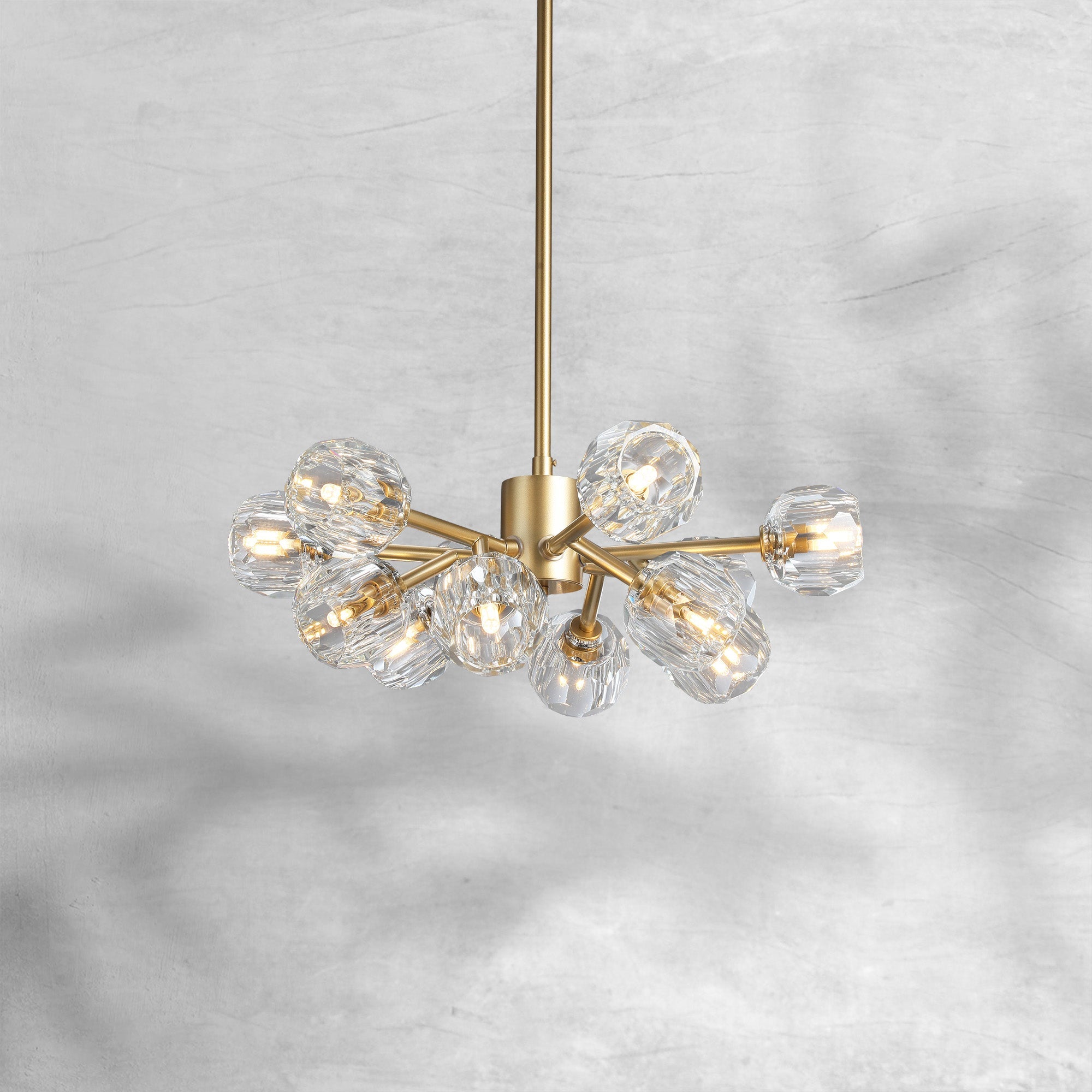 Billfz De Crystal Glass Round Chandelier 24"36"48"60"72"