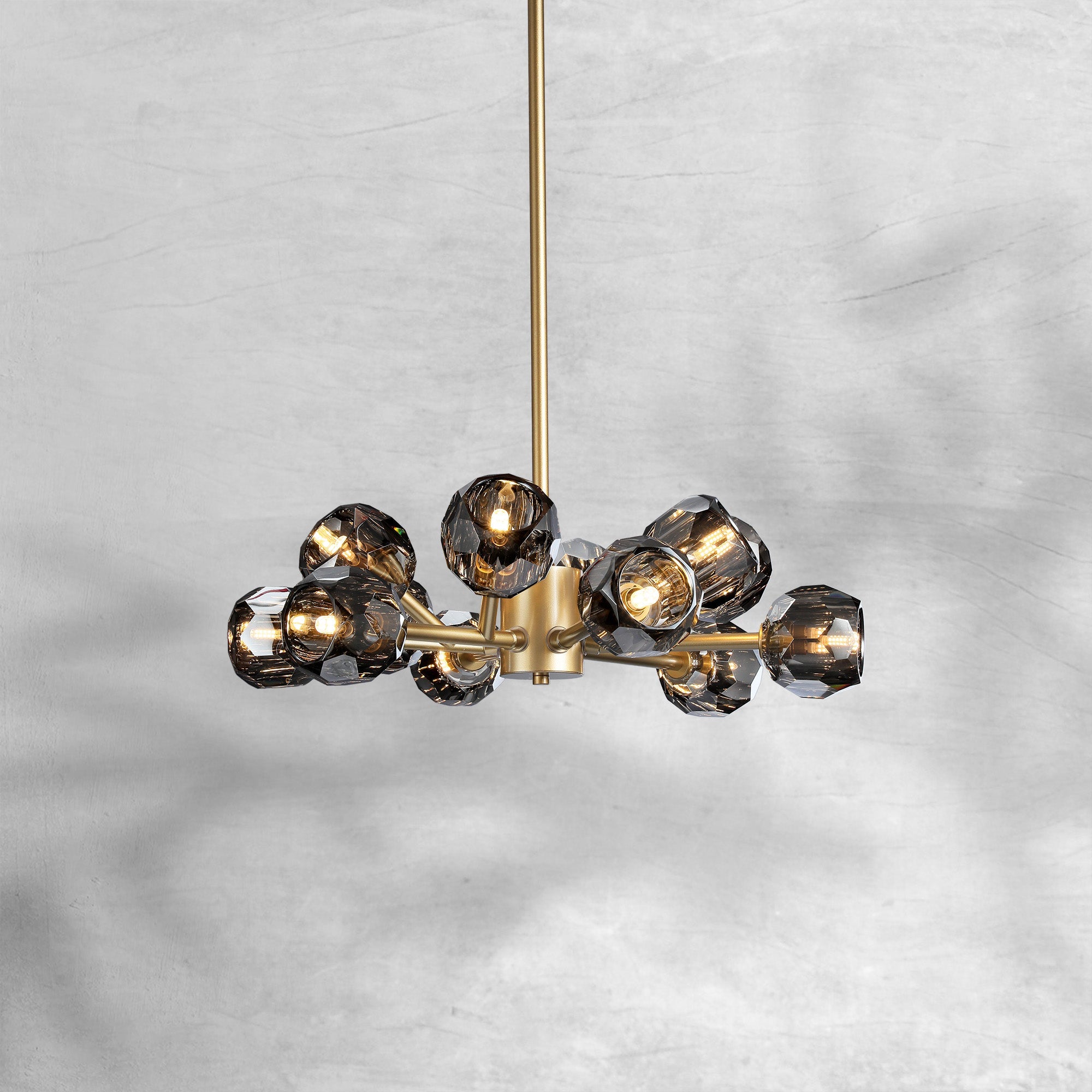 Billfz De Crystal Glass Round Chandelier 24"36"48"60"72"