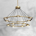ECLFZ Two-Tier Round Chandelier 48