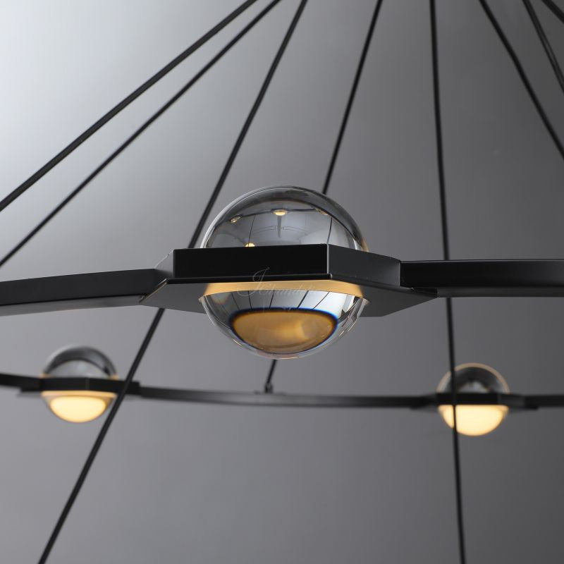 ECLFZ Two-Tier Round Chandelier 48" 60"