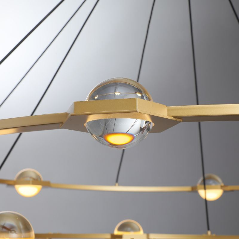 ECLFZ Two-Tier Round Chandelier 48" 60"