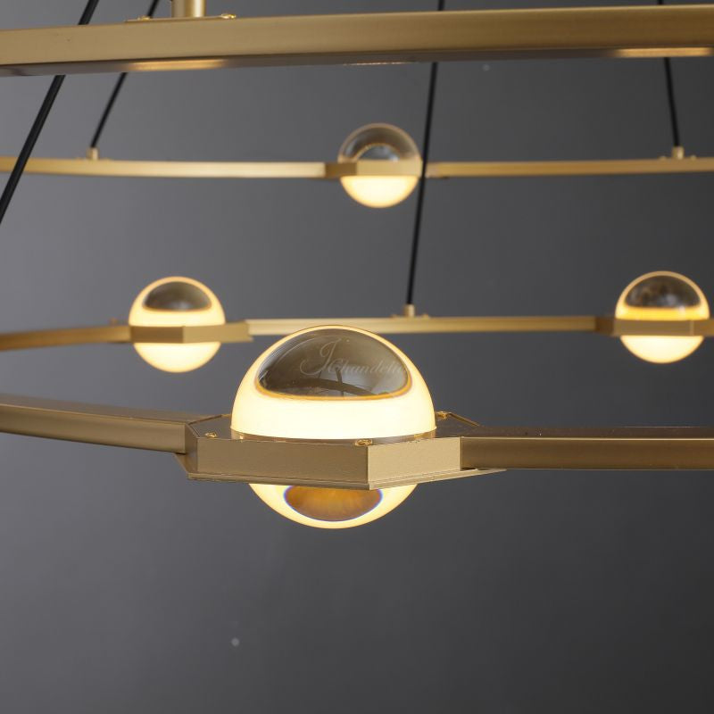 ECLFZ Two-Tier Round Chandelier 48" 60"