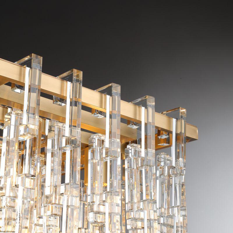 Marigan Modern Rectangular Crystal Chandelier 60"