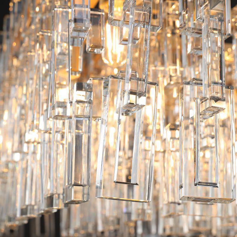 Marigan Modern Rectangular Crystal Chandelier 60"