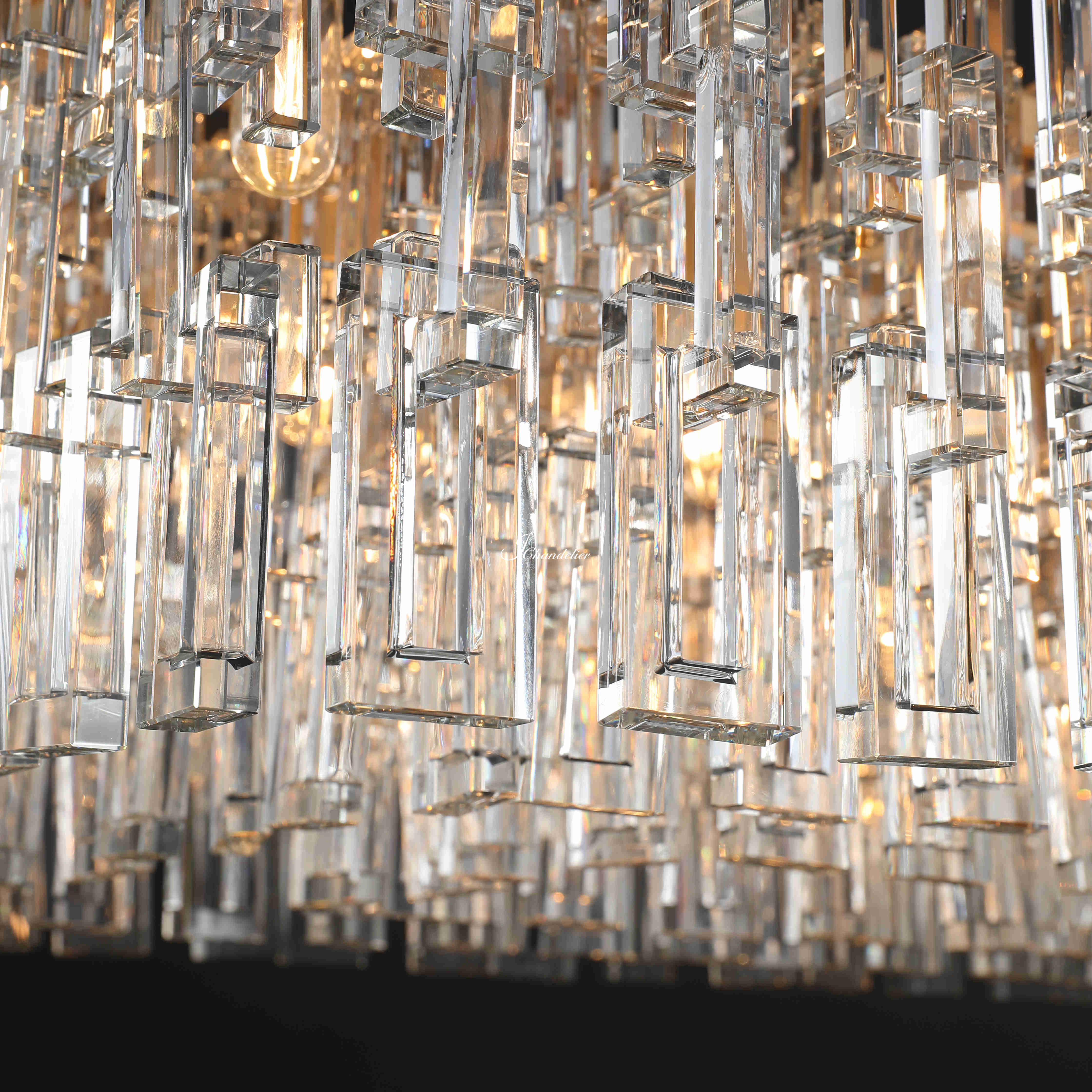 Marfz Modern Rectangular Chandelier 60"