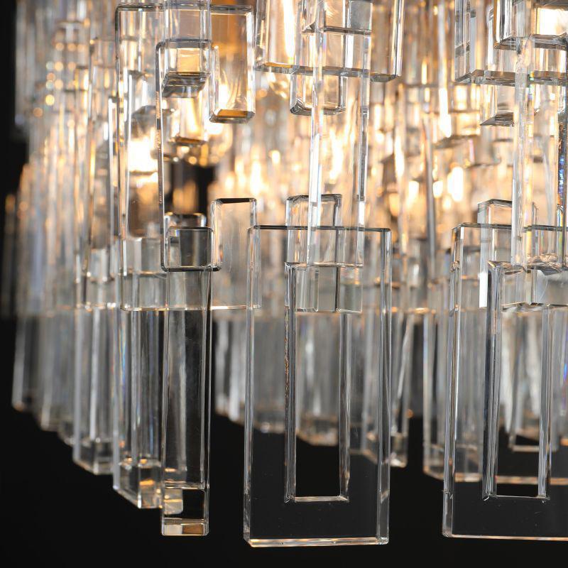 Marigan Modern Rectangular Crystal Chandelier 60"
