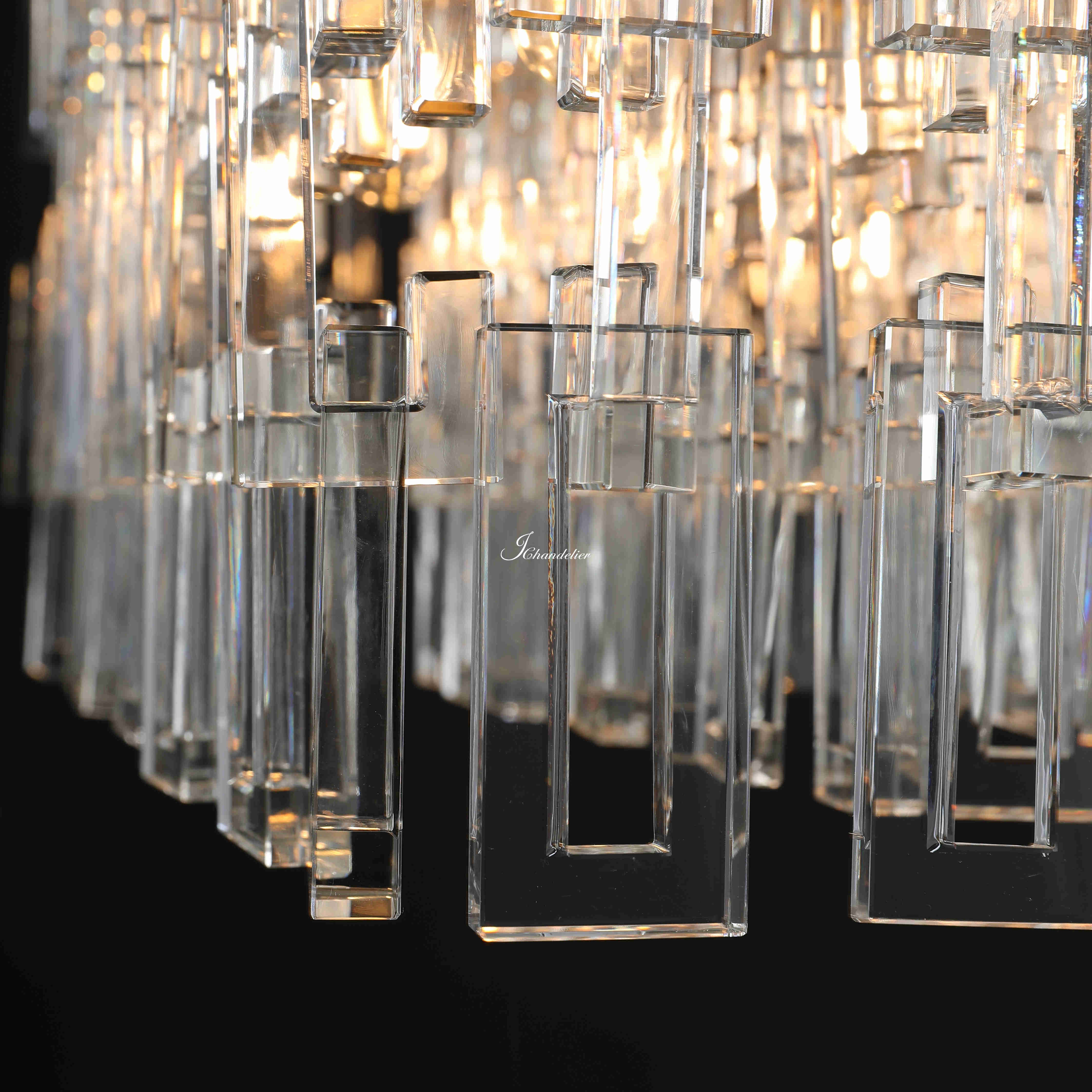 Marfz Modern Rectangular Chandelier 60"