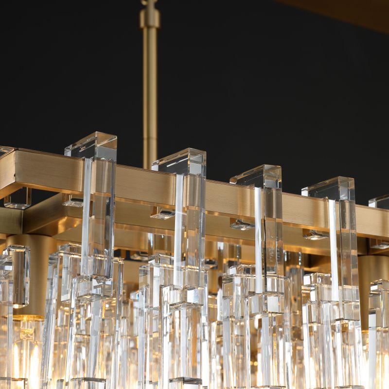 Marigan Modern Rectangular Crystal Chandelier 60"