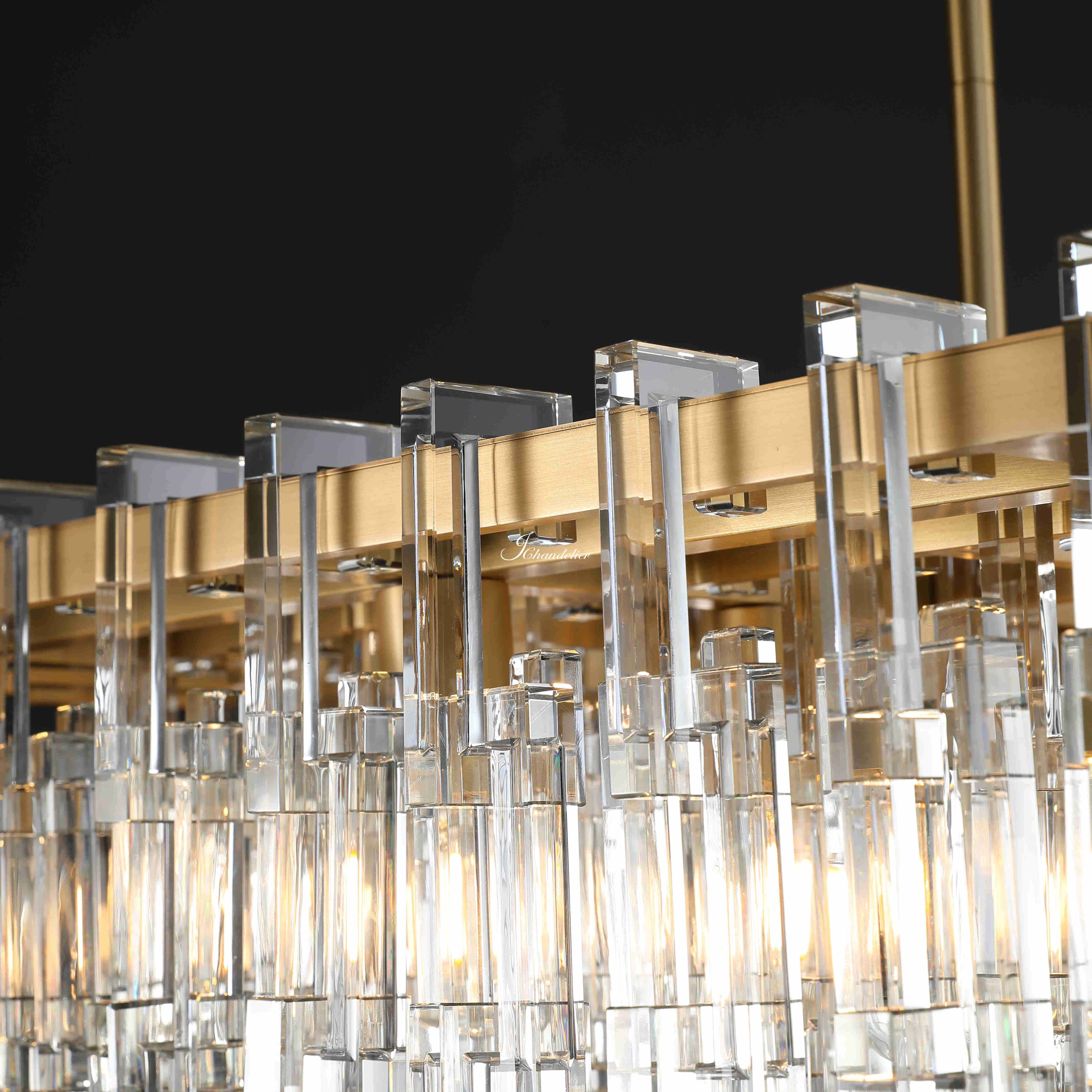 Marfz Modern Rectangular Chandelier 60"