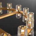 Arcfz Crystal Round 2-Tier Chandelier 60