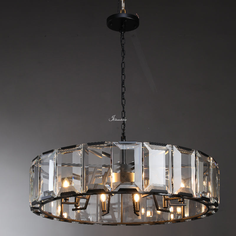 Harfz Crystal Round Chandelier 31"