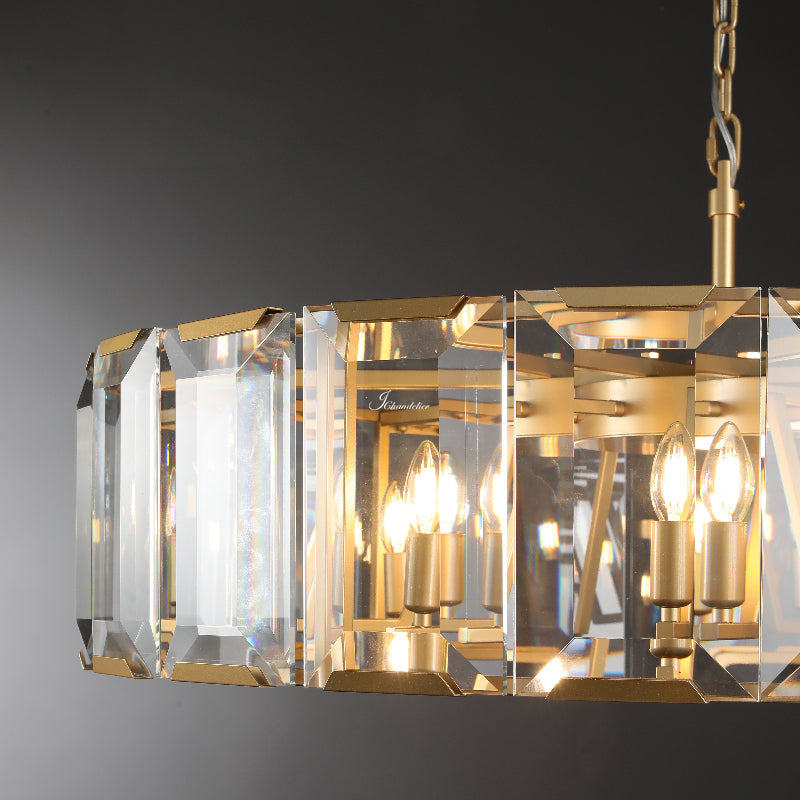 Harfz Crystal Round Chandelier 31"