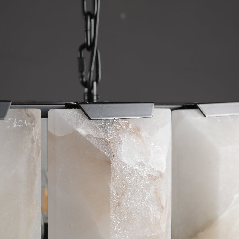 Harfz Calcite Rectangular Chandelier 62"