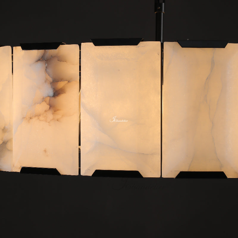 Harfz Calcite Round Chandelier 31"