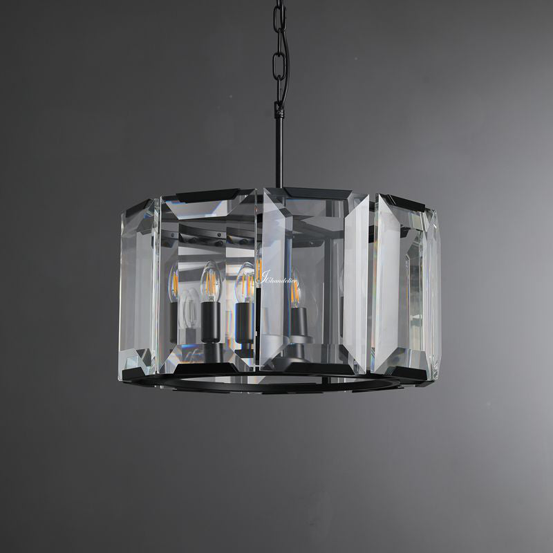 Harfz Crystal Round Chandelier 19"