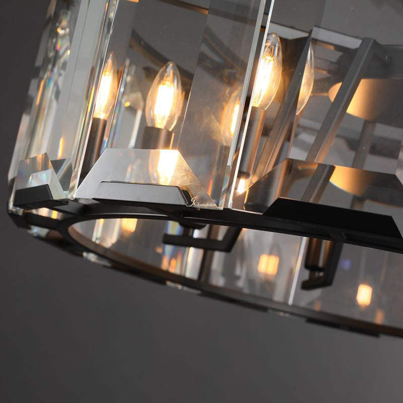 Harfz Crystal Round Chandelier 19"