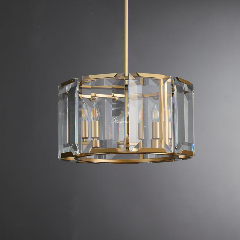 Harfz Crystal Round Chandelier 19"