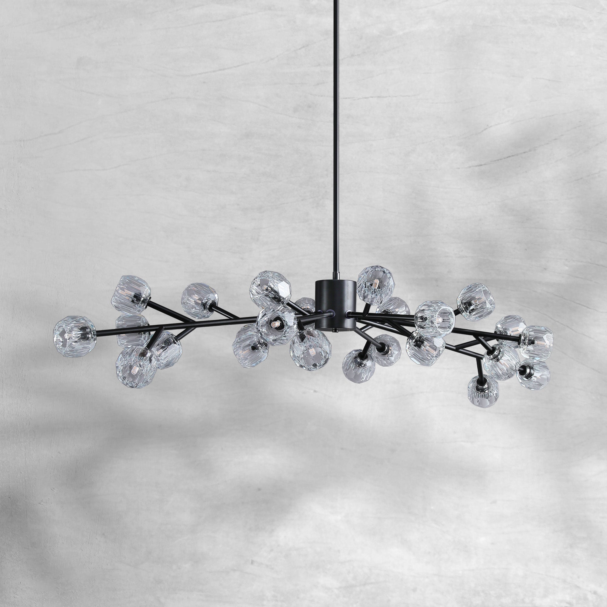 Billfz De Crystal Glass Round Chandelier 24"36"48"60"72"