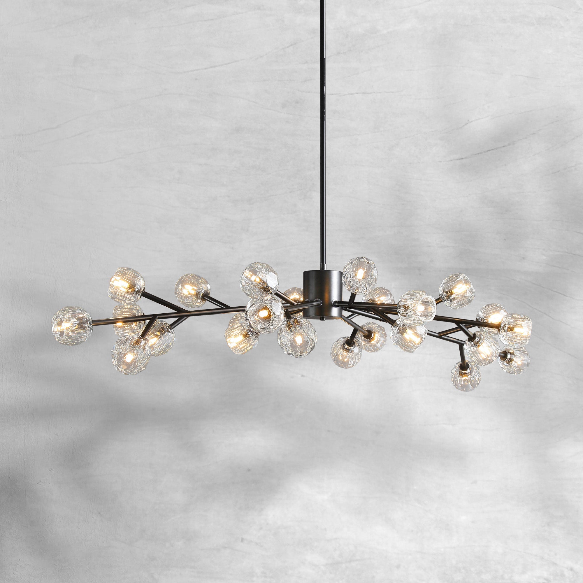 Billfz De Crystal Glass Round Chandelier 24"36"48"60"72"