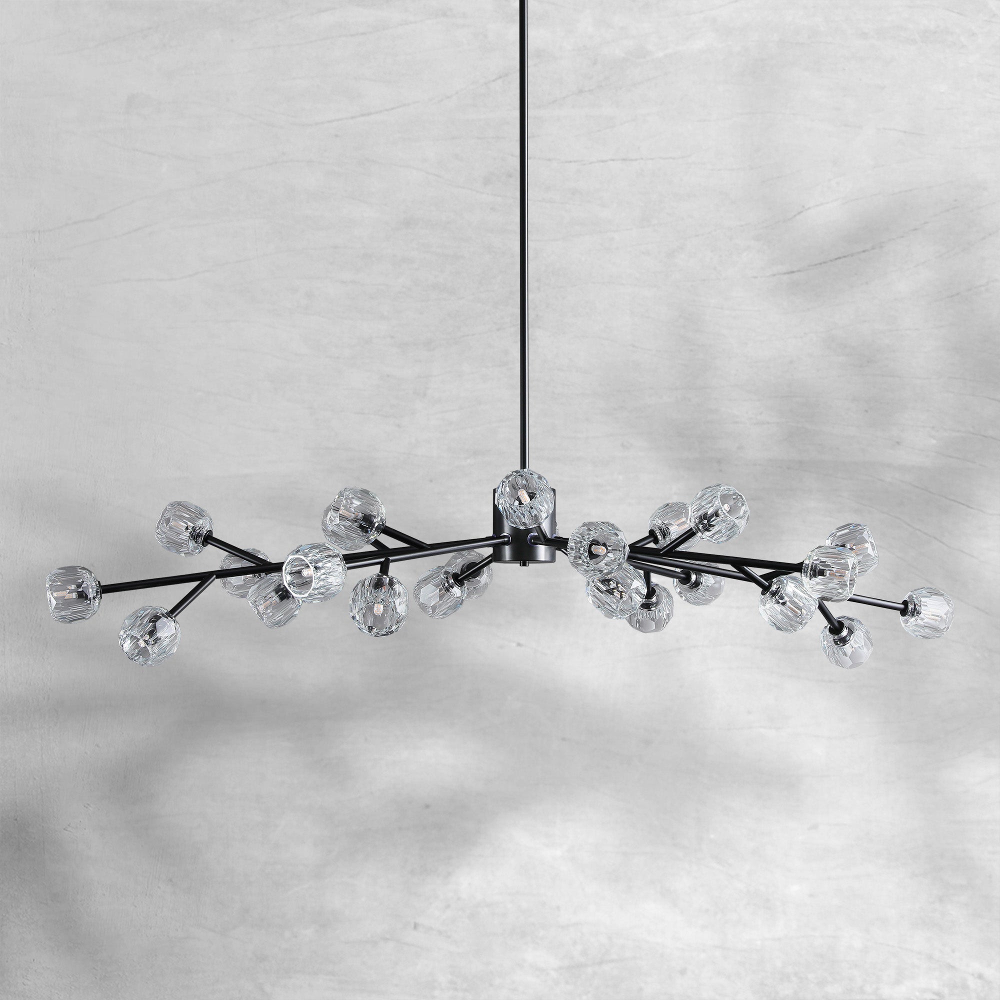 Billfz De Crystal Glass Round Chandelier 24"36"48"60"72"