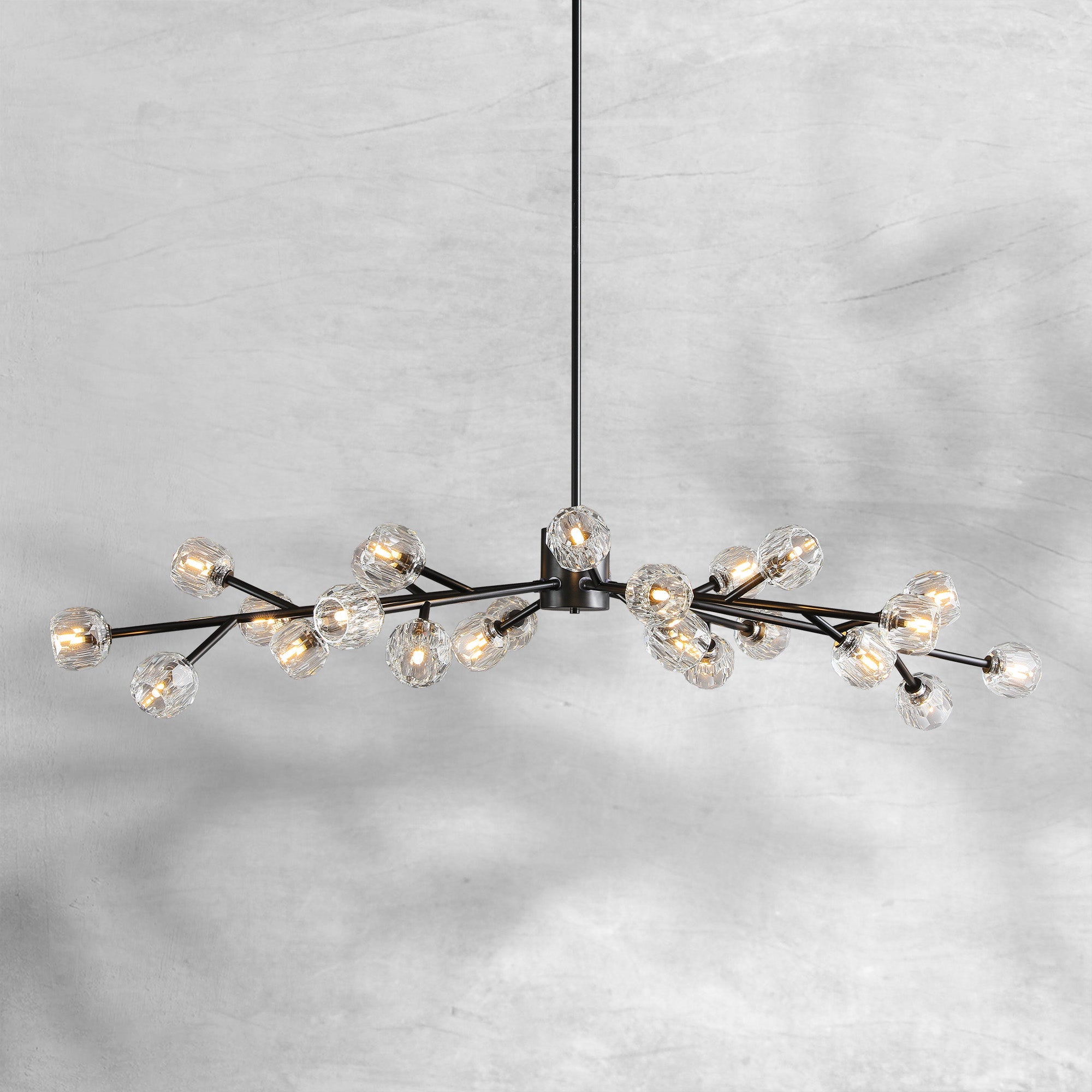 Billfz De Crystal Glass Round Chandelier 24"36"48"60"72"