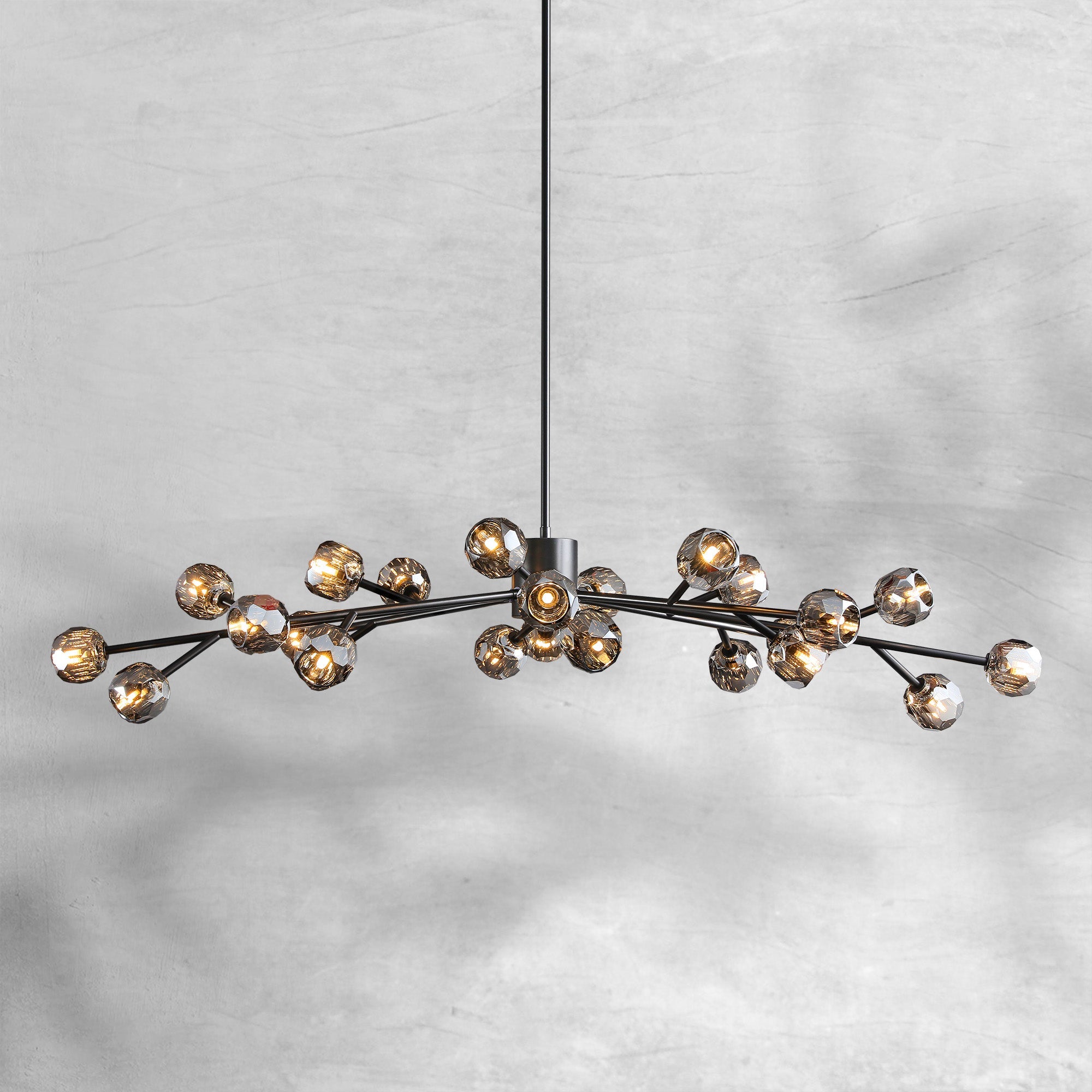 Billfz De Crystal Glass Round Chandelier 24"36"48"60"72"