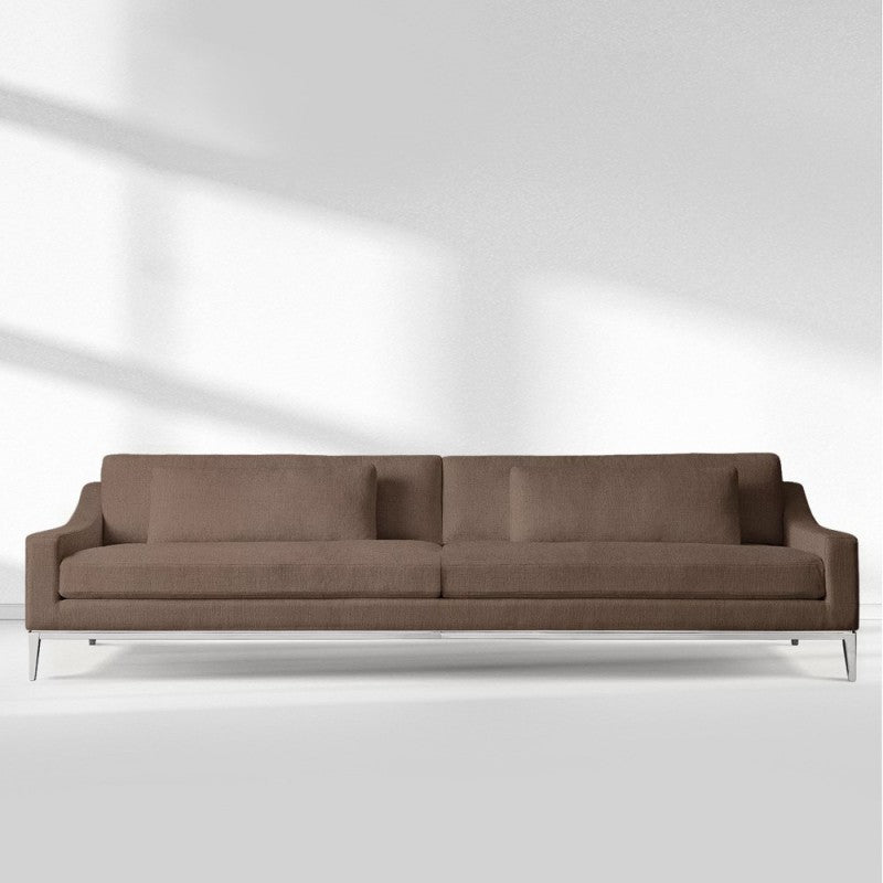 Italia Slope Arm 3-Seat Sofa - Metal Base
