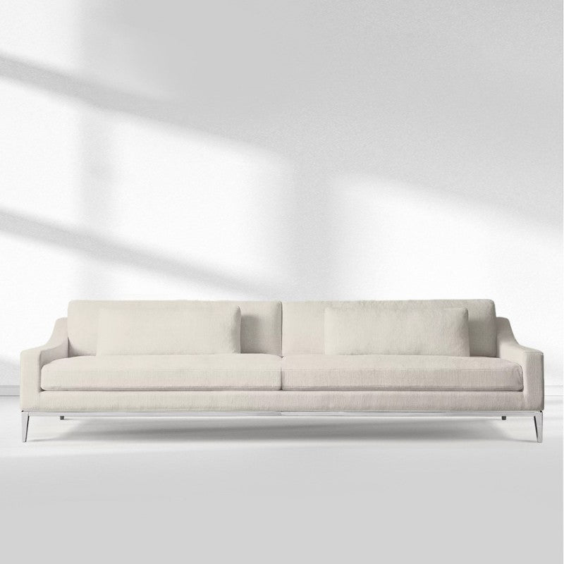 Italia Slope Arm 3-Seat Sofa - Metal Base