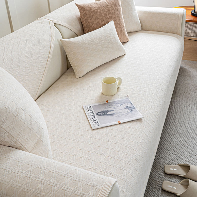 Jacquard Chenille Fabric Water-resistant & Oil-proof Couch Cover