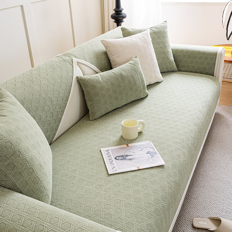 Jacquard Chenille Fabric Water-resistant & Oil-proof Couch Cover