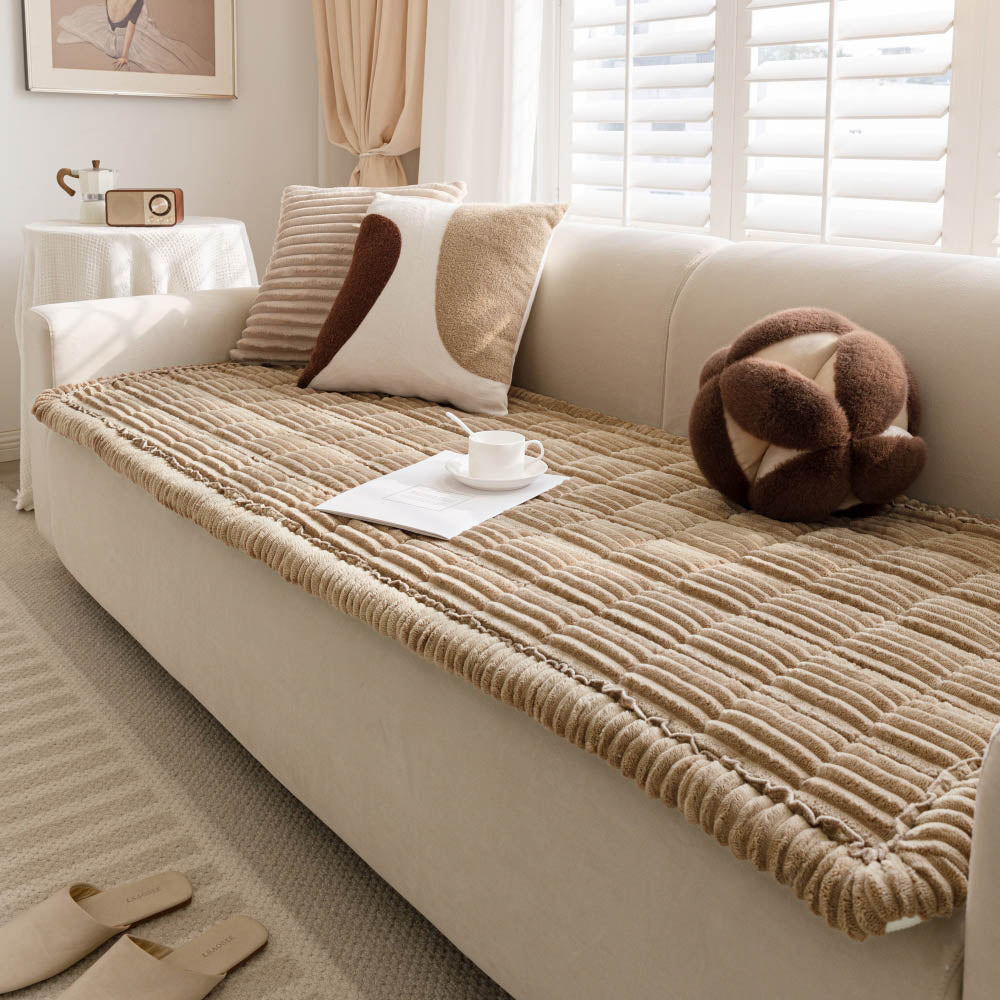 Make Waffle Biscuit Couch Cover – Cozy Soft Flannel & Breathable Pet Mat