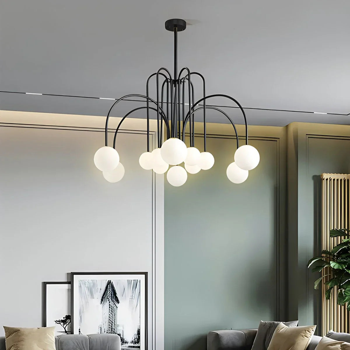 Joyfuzzy Avi Double Layer Glass Chandelier