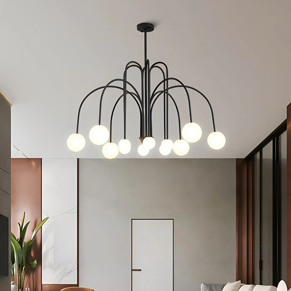 Joyfuzzy Avi Double Layer Glass Chandelier
