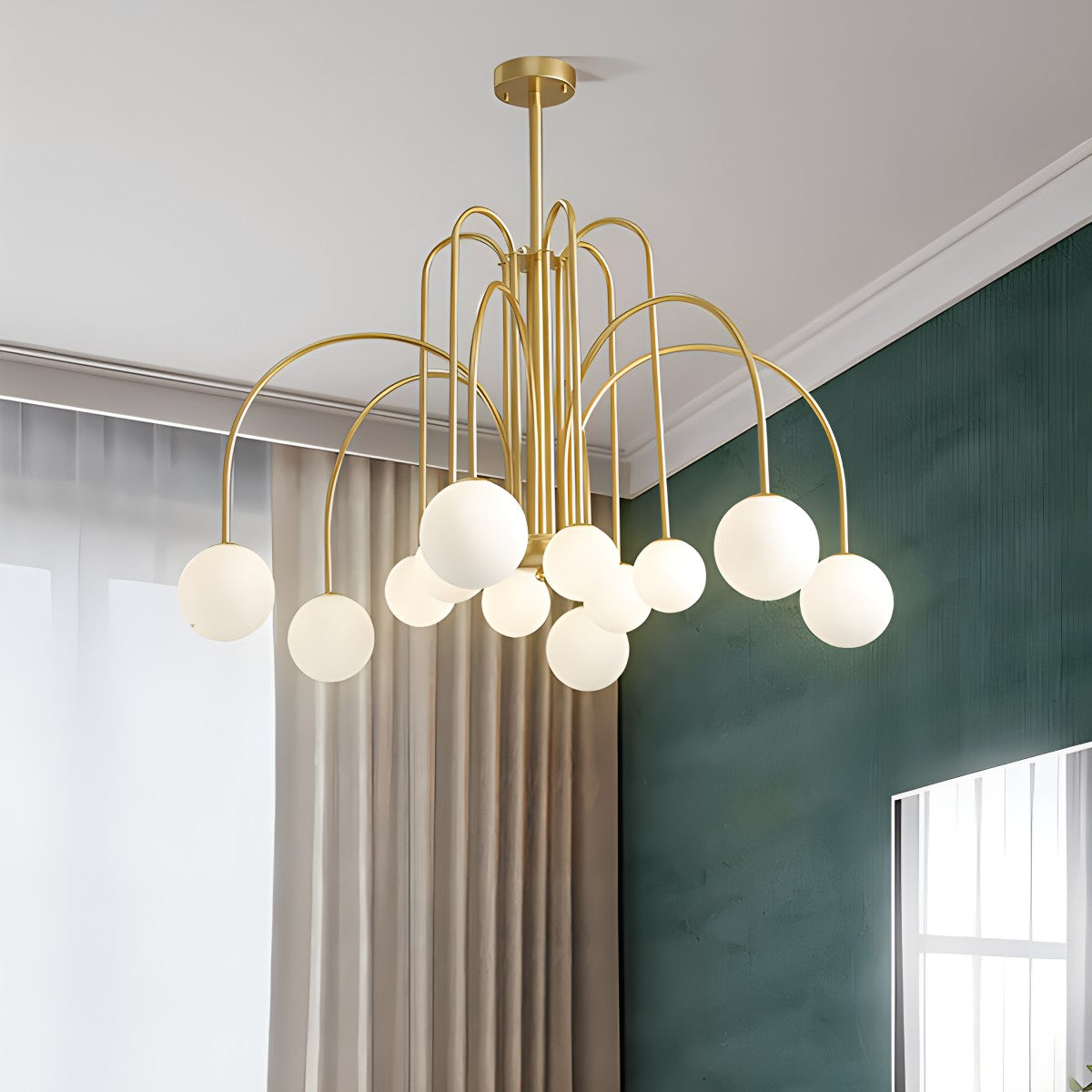 Joyfuzzy Avi Double Layer Glass Chandelier