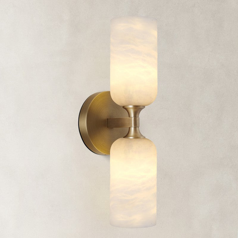 Luno Alabaster Twin Wall Sconce 13.9"H