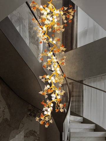 Luxury Villa Elegant Villa Blossom and Branch Chandelier,-Joyfuzzy