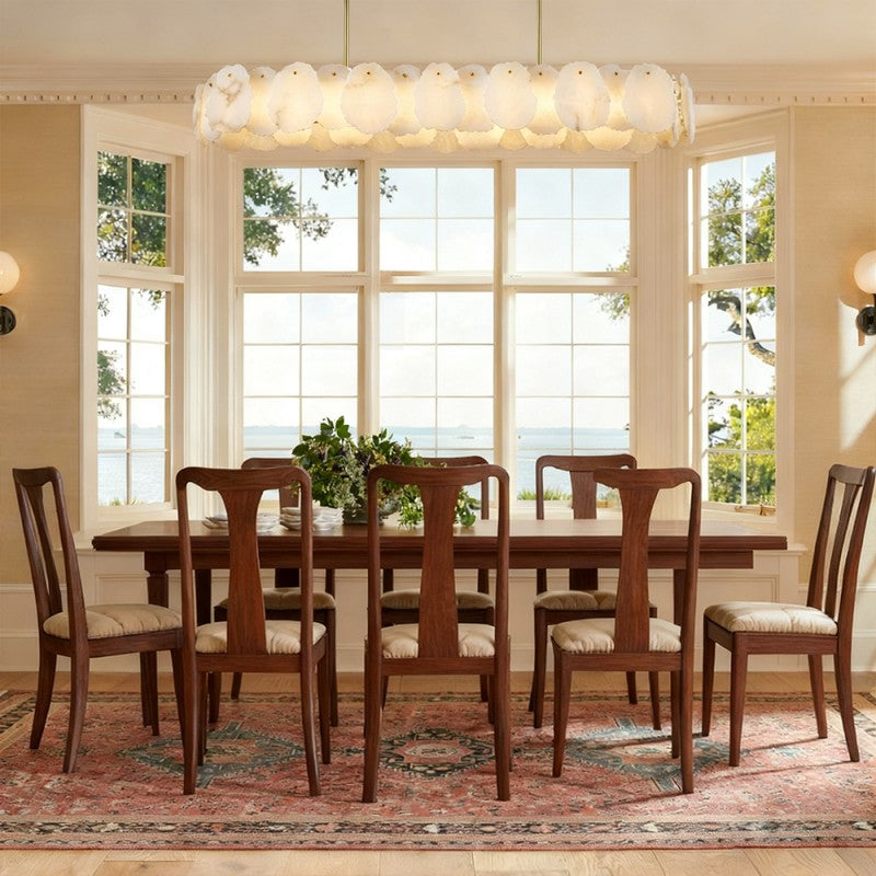 Mira Alabaster Oval Chandelier 58"W