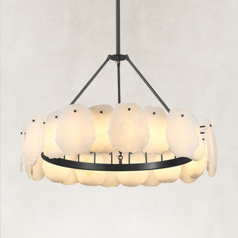 Mira Alabaster Round Chandelier 32"D
