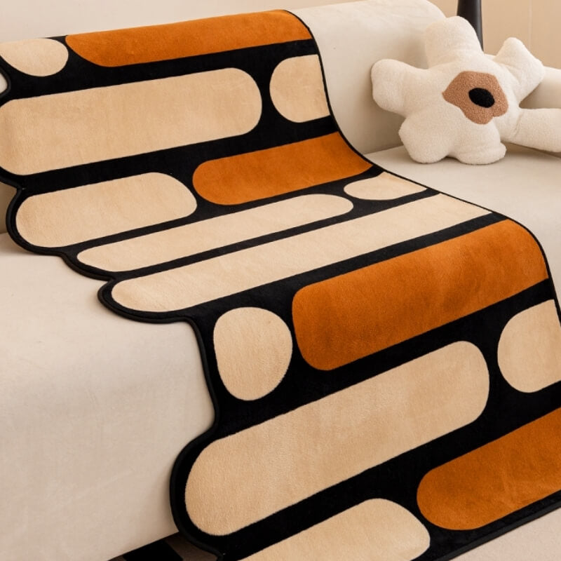 Modern Irregular-Shaped Chenille Scratch-Resistant Couch Cover