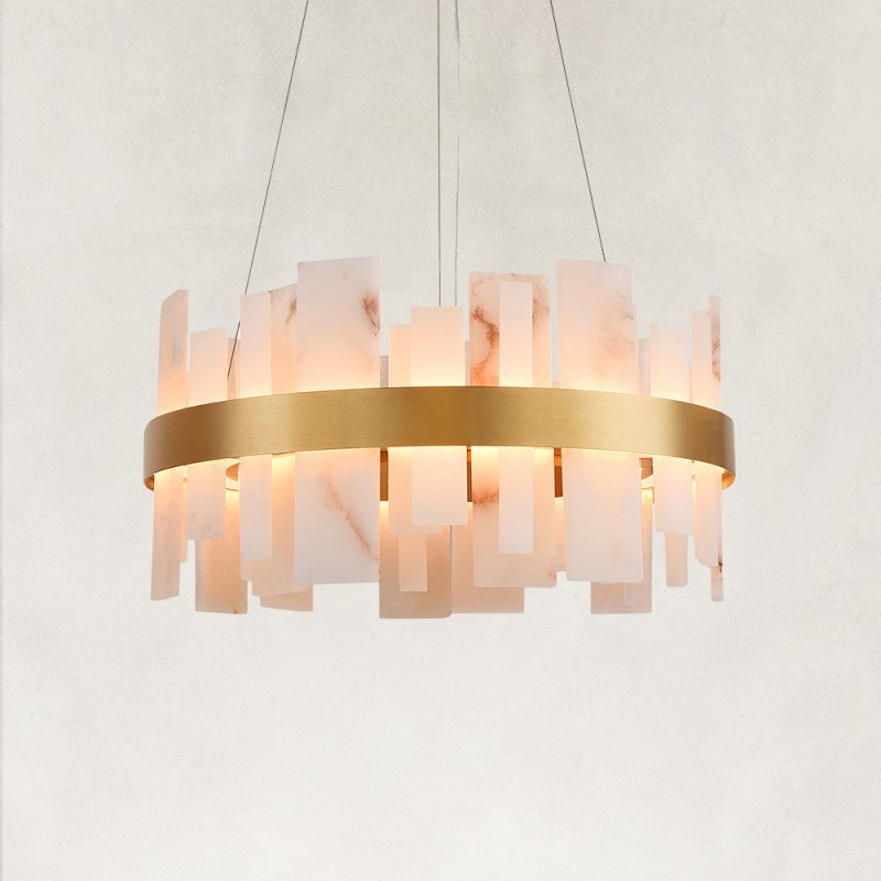 Nocta Alabaster Round Chandelier 24"D