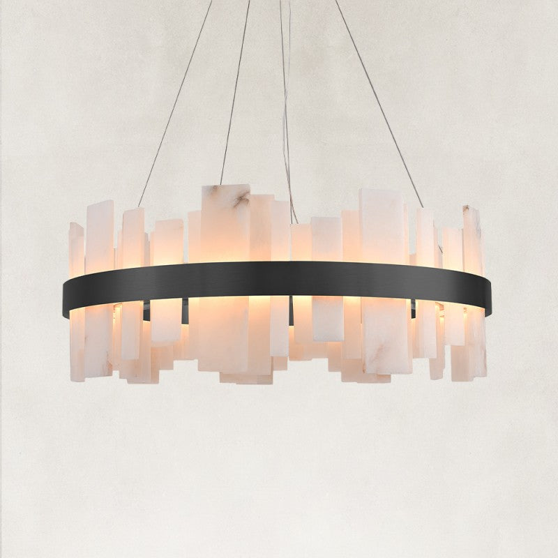 Nocta Alabaster Round Chandelier 32"D